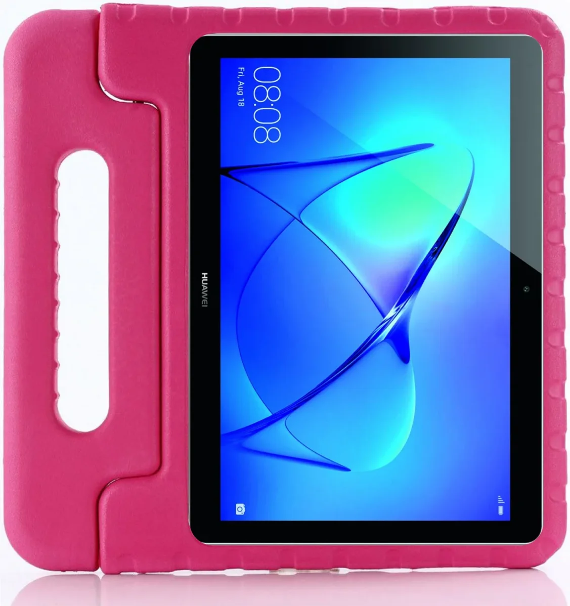 HappyCase Huawei MediaPad T3 (10) Kinder Tablethoes met Handvat Roze afbeelding 2