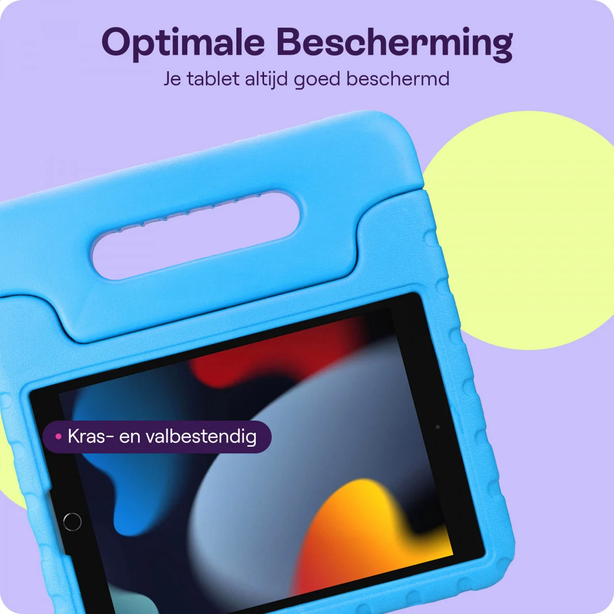 HappyCase iPad 11 (2025) /10.9 (2022) Kindertablethoes met Handvat Blauw afbeelding 5