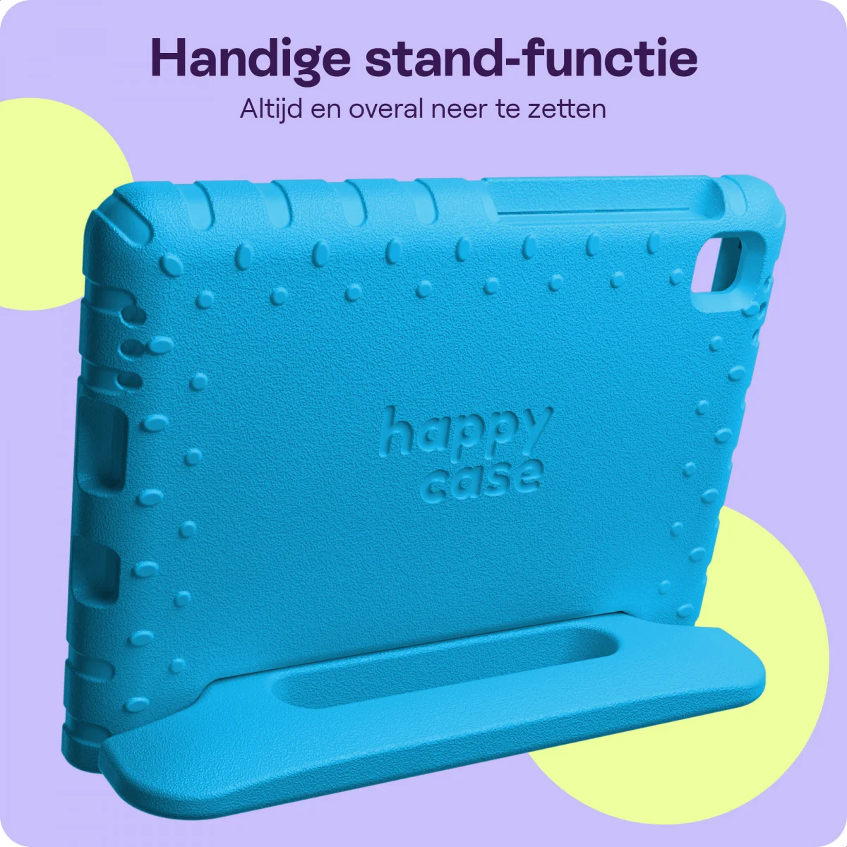 HappyCase iPad 11 (2025) /10.9 (2022) Kindertablethoes met Handvat Blauw afbeelding 6