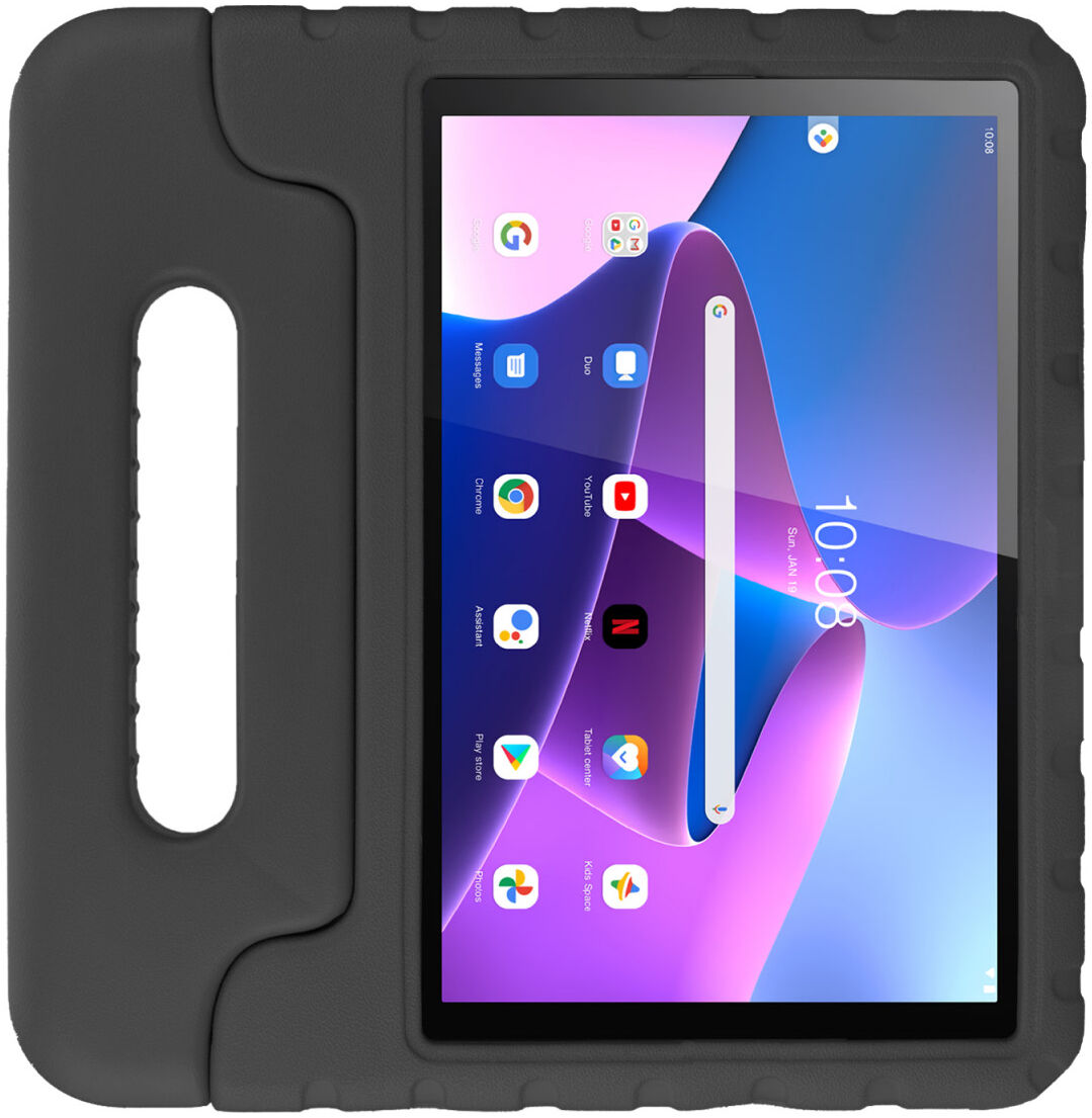 HappyCase Lenovo Tab M10 Gen 3 10.1 Kinder Tablethoes Handvat Zwart afbeelding 2