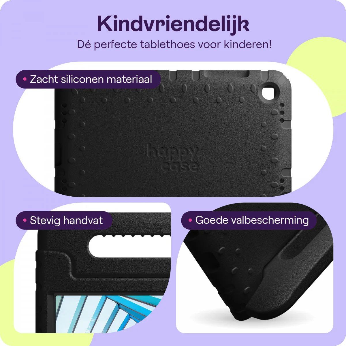 HappyCase Lenovo Tab M10 Gen 3 10.1 Kinder Tablethoes Handvat Zwart afbeelding 4