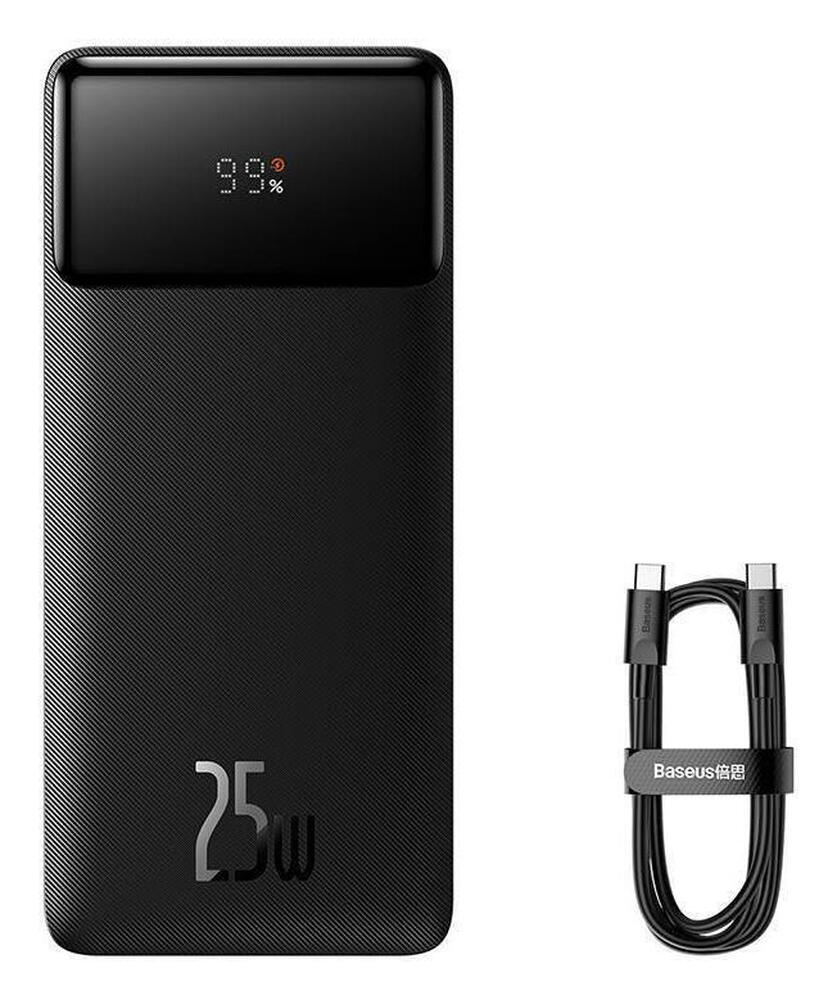 Baseus Bipow 20.000 mAh Powerbank Reisformaat Met Display 25W Zwart afbeelding 1