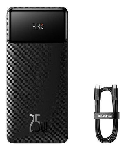 Baseus Bipow 20.000 mAh Powerbank Reisformaat Met Display 25W Zwart afbeelding 1