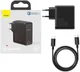 Baseus GaN2 100W Snellader met Fast Charge + 100W USB-C Kabel Zwart afbeelding 6