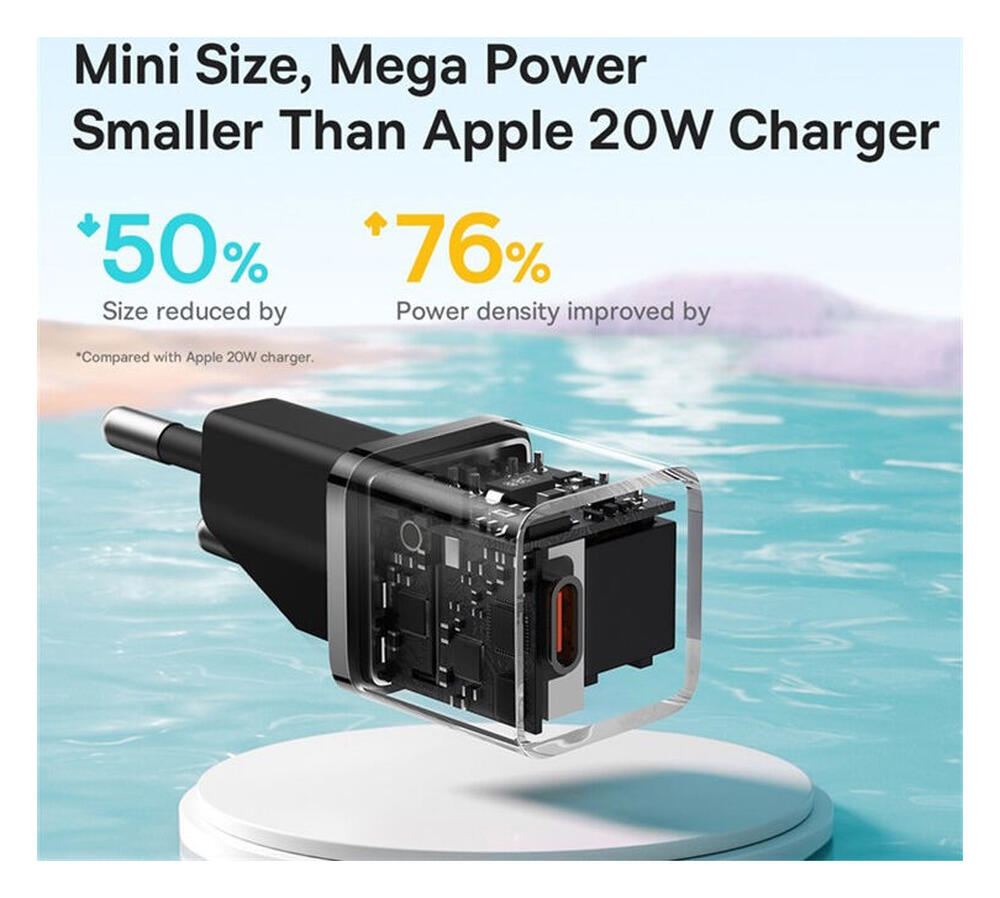 Baseus GaN5 20W Compacte Fast Charger USB-C Zwart afbeelding 4