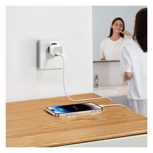 Baseus GaN5 20W Compacte Fast Charger USB-C Wit afbeelding 2