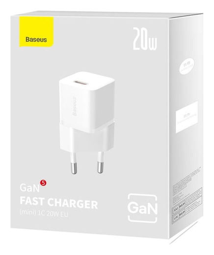 Baseus GaN5 20W Compacte Fast Charger USB-C Wit afbeelding 10