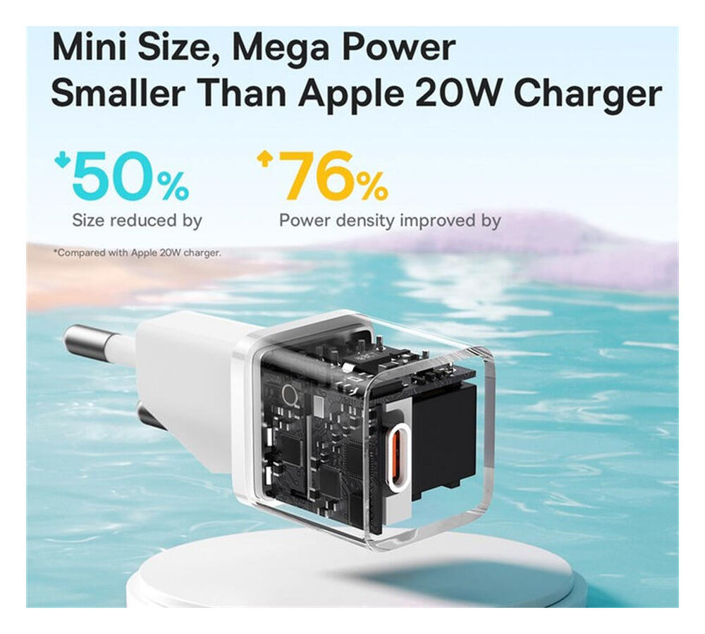 Baseus GaN5 20W Compacte Fast Charger USB-C Wit afbeelding 6