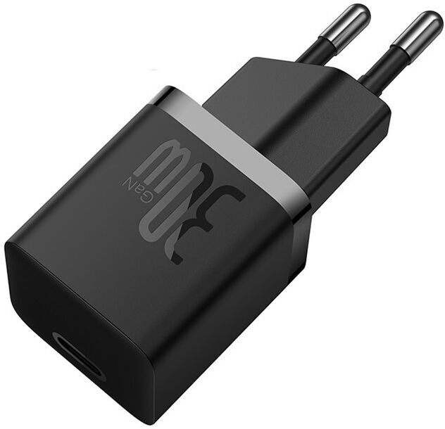 Baseus GaN5 30W Compacte Fast Charger USB-C Zwart afbeelding 1