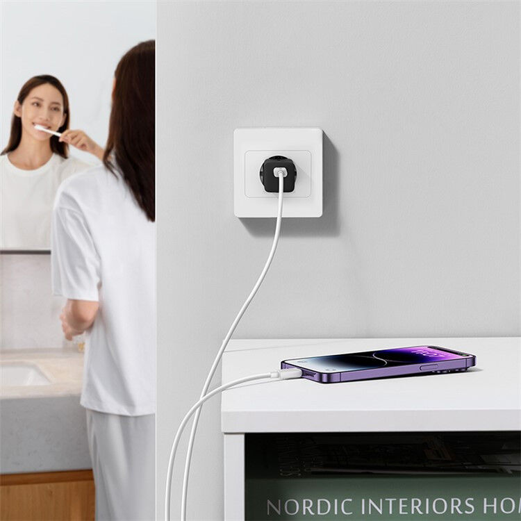 Baseus GaN5 30W Compacte Fast Charger USB-C Zwart afbeelding 9