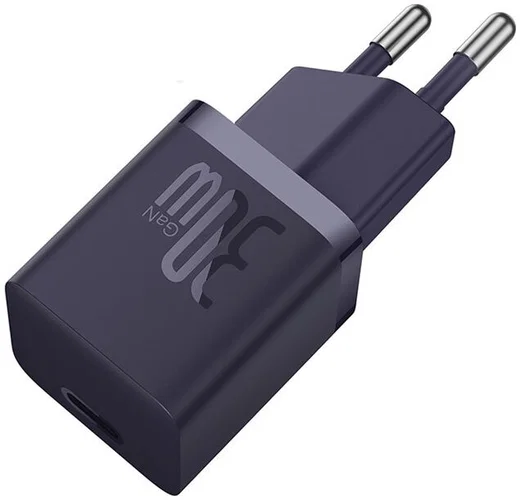 Baseus GaN5 30W Compacte Fast Charger USB-C Paars afbeelding 1
