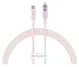 Baseus Explorer USB-C naar Apple Lightning Kabel PD 20W Roze 2 Meter afbeelding 1