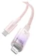 Baseus Explorer USB-C naar Apple Lightning Kabel PD 20W Roze 2 Meter afbeelding 2