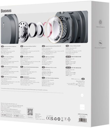 Baseus Bowie D05 Draadloze Over-Ear Koptelefoon Bluetooth 5.3 Antraciet afbeelding 14