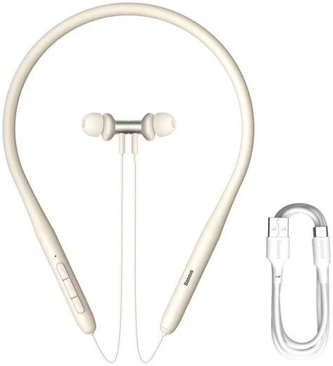Baseus Bowie P1x Bluetooth Oordopjes met Nekband Beige afbeelding 9