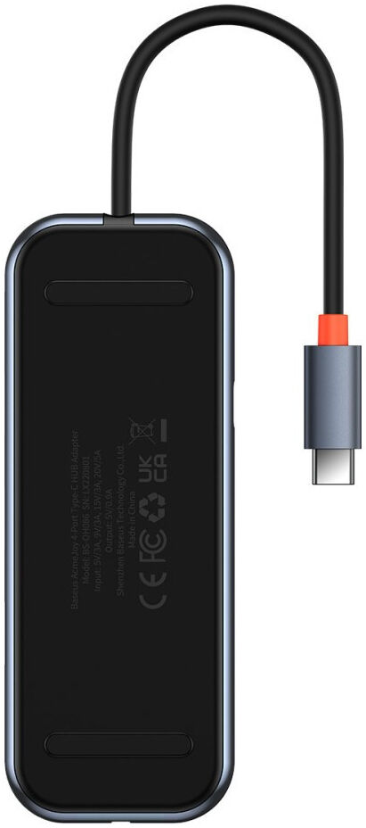 Baseus 100W USB-C naar USB 3.0/USB-C Hub met Power Delivery Grijs afbeelding 9