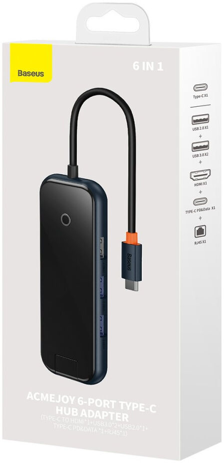 Baseus 100W USB-C naar USB 3.0/USB-C Hub met Power Delivery Grijs afbeelding 11
