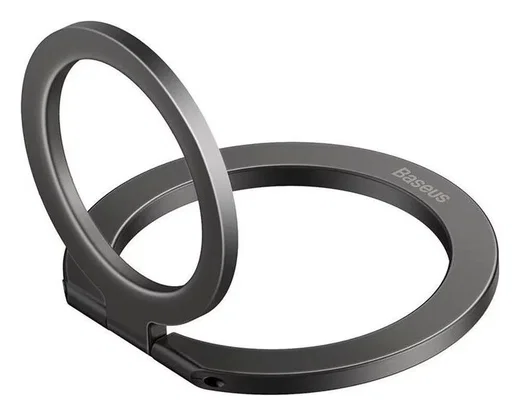 Baseus Halo Series Vouwbare Metalen Ring Standaard voor Vinger Grijs afbeelding 1