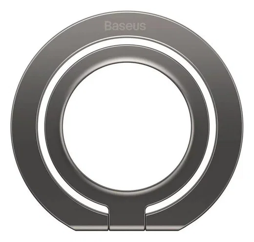 Baseus Halo Series Vouwbare Metalen Ring Standaard voor Vinger Grijs afbeelding 2