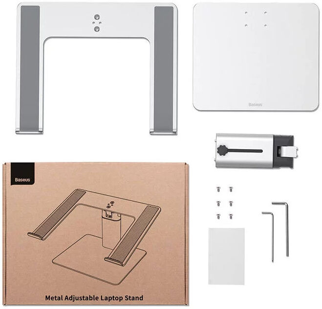Baseus Verstelbare Laptop en Tablet Stand 11 tot 17.3 Inch Zilver afbeelding 11