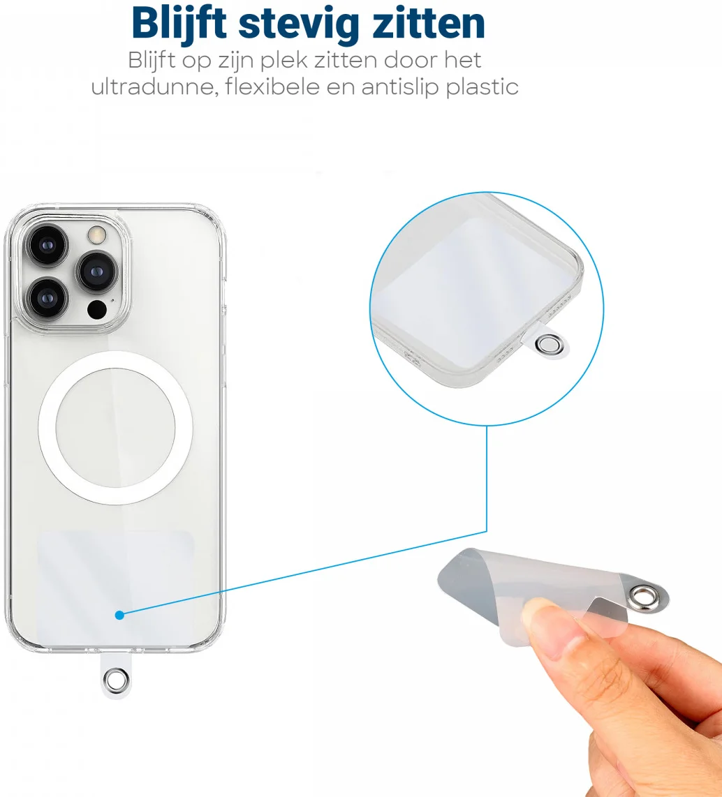 Bevestigingsplaatje voor Koordjes - Plaatje voor Hoesjes met Koord afbeelding 3