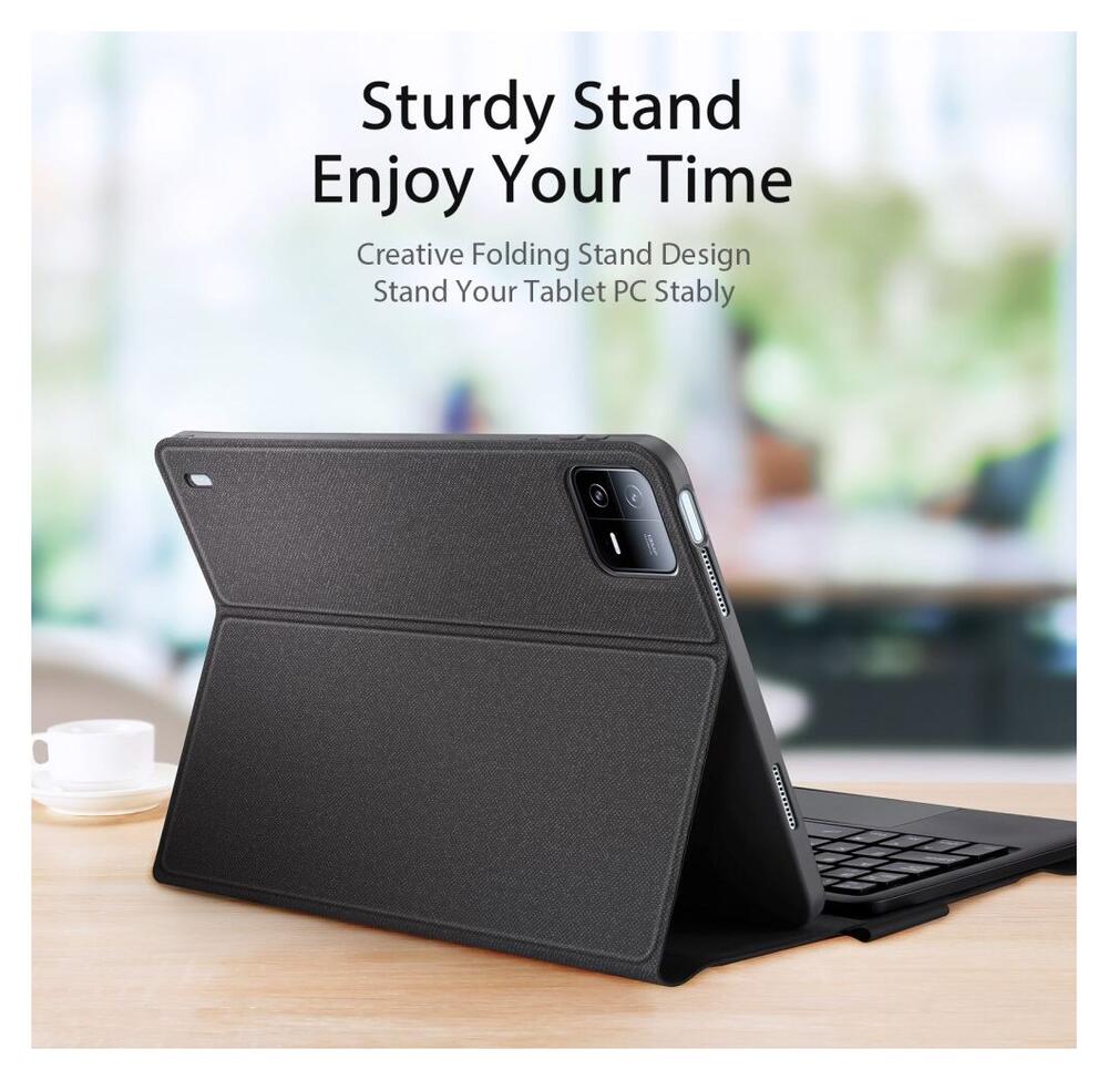 Dux Ducis Xiaomi Pad 6/6 Pro Hoes met Bluetooth Toetsenbord QWERTY afbeelding 6