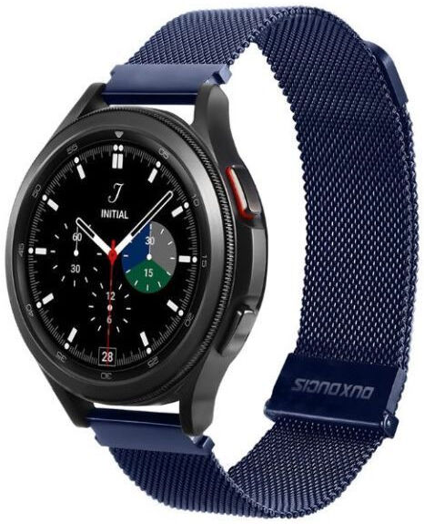 Dux Ducis - Milanese Staal Universeel Smartwatch Bandje 22MM - Blauw afbeelding 1