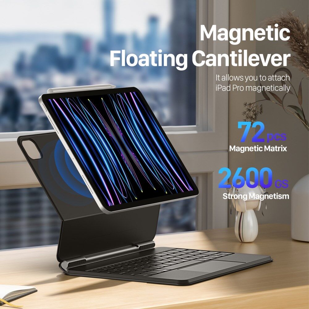 Dux Ducis iPad Pro 11/iPad Air (2022/2020) Toetsenbord Hoes Magnetisch afbeelding 2