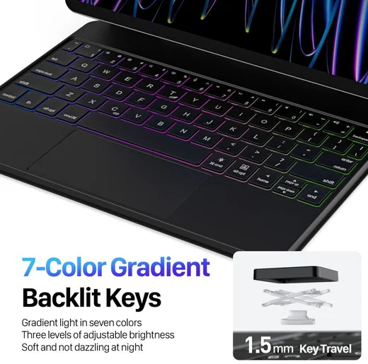 Dux Ducis iPad Pro 11/iPad Air (2022/2020) Toetsenbord Hoes Magnetisch afbeelding 3