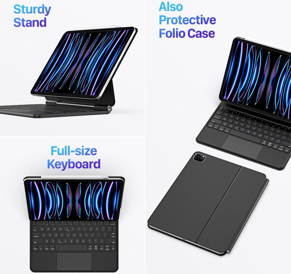Dux Ducis iPad Pro 11/iPad Air (2022/2020) Toetsenbord Hoes Magnetisch afbeelding 6