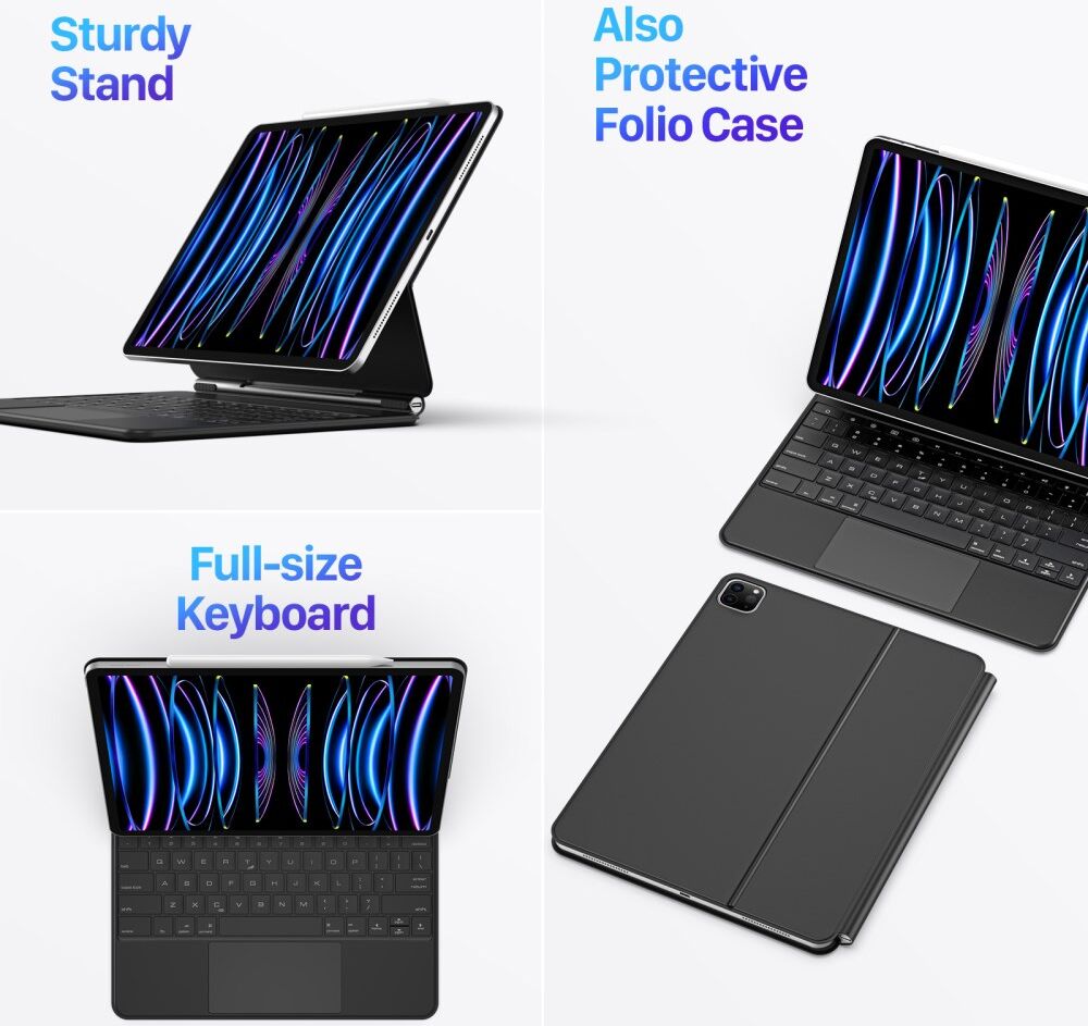 Dux Ducis iPad Pro 12.9 (2022/2021/2020) Magnetische Toetsenbord Hoes afbeelding 6