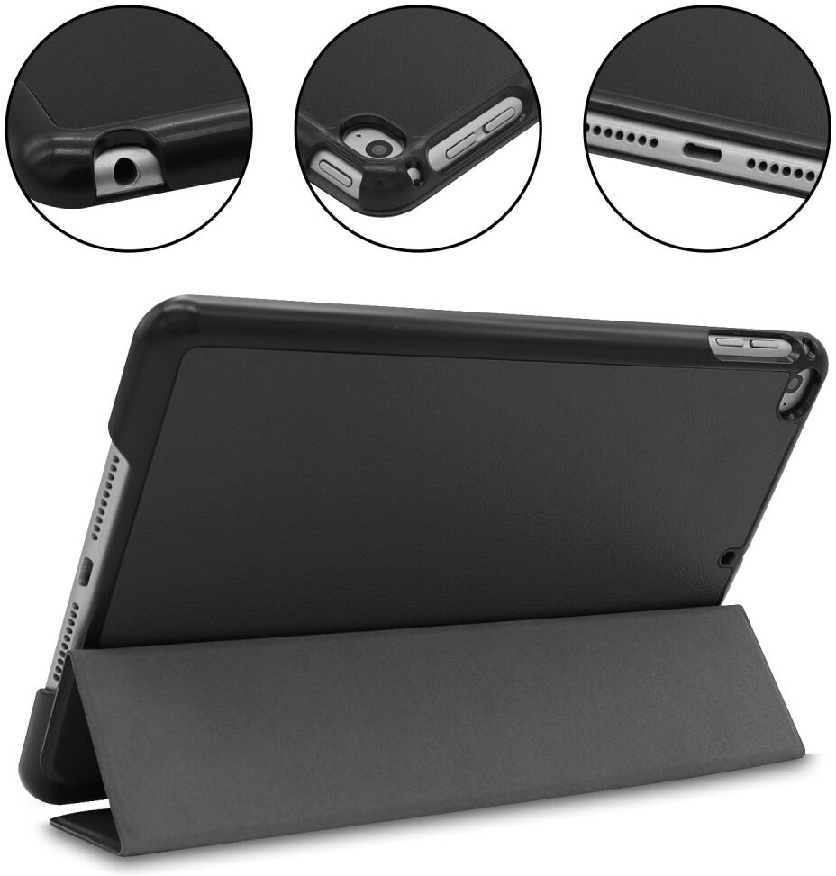 Apple iPad Mini 4 / Mini 5 Hoes Tri-Fold Book Case met Standaard Zwart afbeelding 9