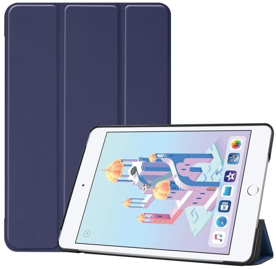 Apple iPad Mini 4 / Mini 5 Hoes Tri-Fold Book Case met Standaard Blauw afbeelding 1