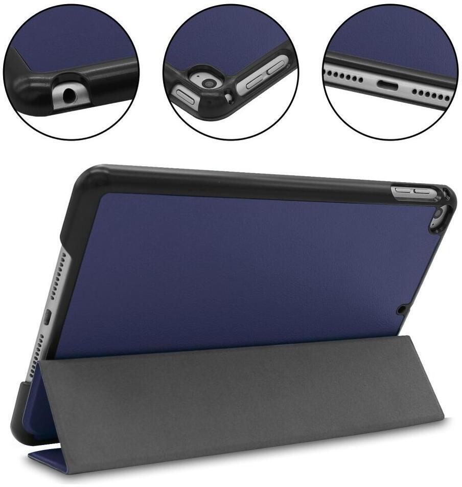 Apple iPad Mini 4 / Mini 5 Hoes Tri-Fold Book Case met Standaard Blauw afbeelding 9