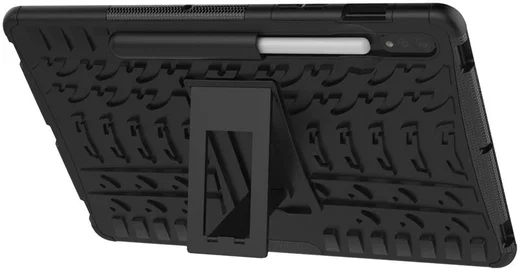 Samsung Galaxy Tab S7/Tab S8 Hoes Robuust Hybride Back Cover Zwart afbeelding 5