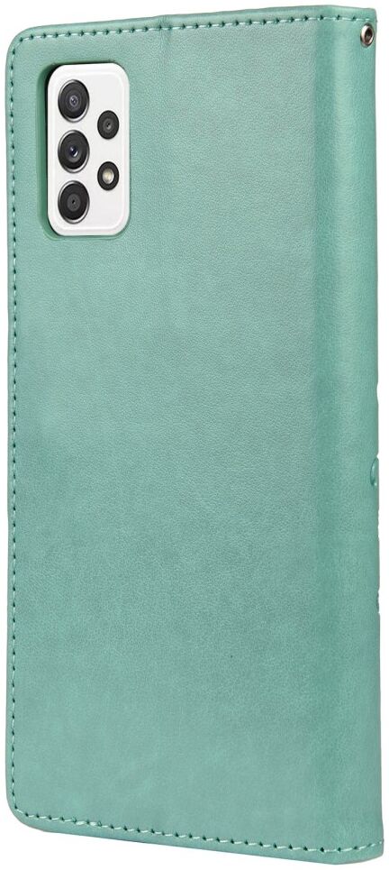 Samsung Galaxy A53 Hoesje Vlinder Bloem Book Case Pasjeshouder Groen afbeelding 5