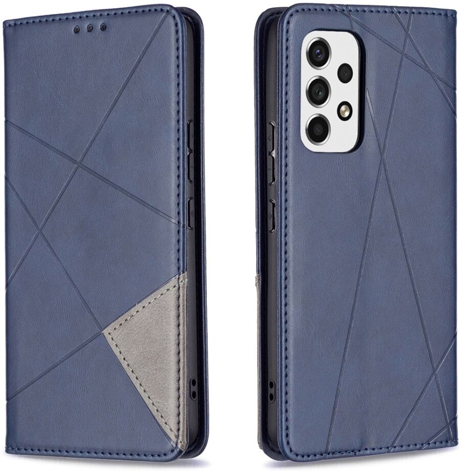 Samsung Galaxy A53 Hoesje Portemonnee Book Case Geometrie Design Blauw afbeelding 1
