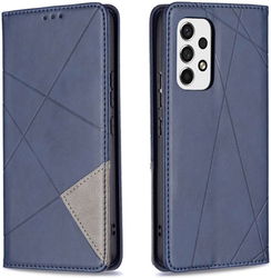 Samsung Galaxy A53 Hoesje Portemonnee Book Case Geometrie Design Blauw afbeelding