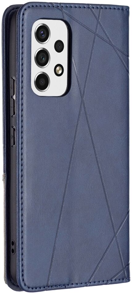 Samsung Galaxy A53 Hoesje Portemonnee Book Case Geometrie Design Blauw afbeelding 7