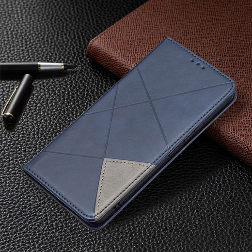 Samsung Galaxy A53 Hoesje Portemonnee Book Case Geometrie Design Blauw afbeelding 8