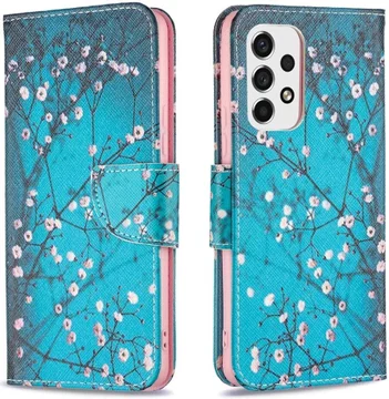 Samsung Galaxy A53 Hoesje Portemonnee Book Case Bloesem Print