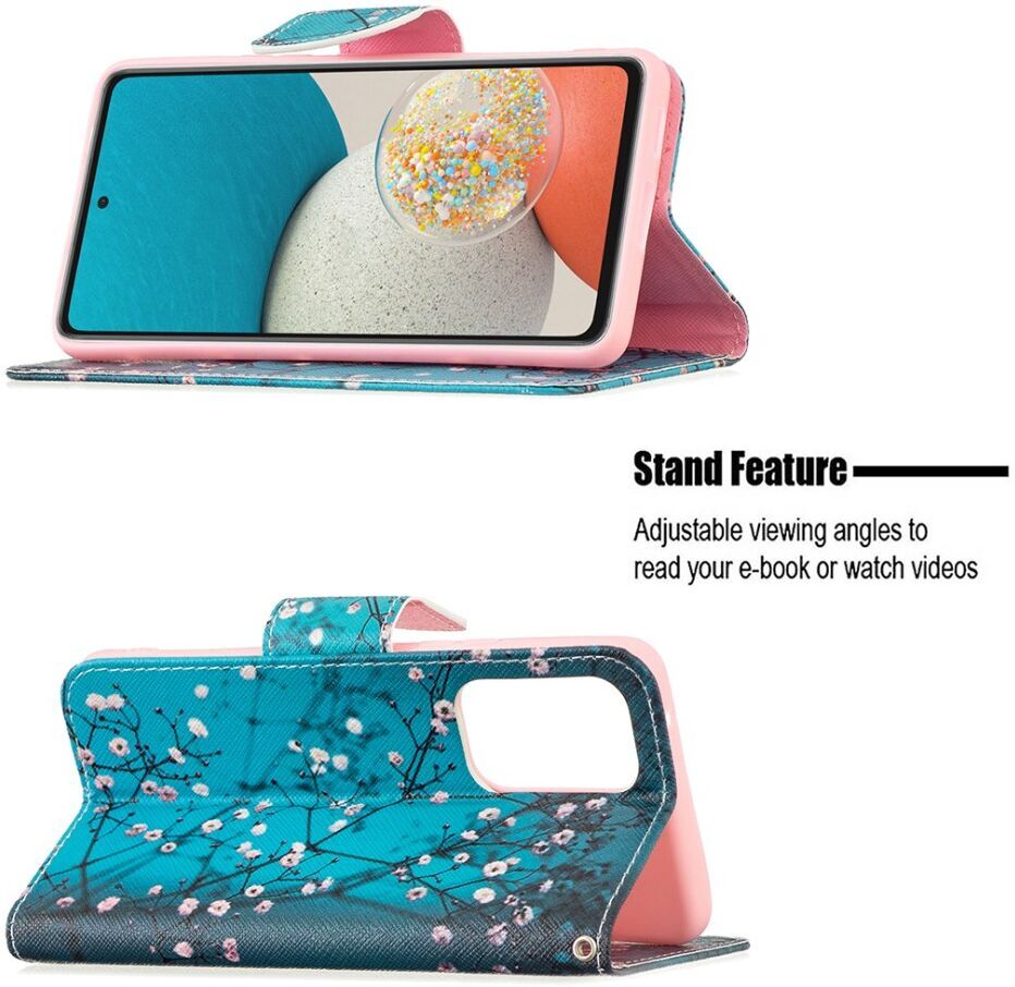 Samsung Galaxy A53 Hoesje Portemonnee Book Case Bloesem Print afbeelding 4