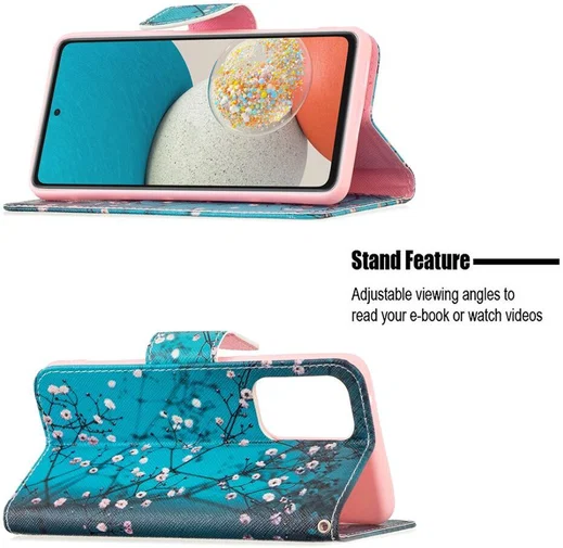 Samsung Galaxy A53 Hoesje Portemonnee Book Case Bloesem Print afbeelding 4