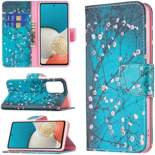 Samsung Galaxy A53 Hoesje Portemonnee Book Case Bloesem Print afbeelding 8