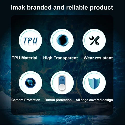 IMAK UX-5 Series Samsung Galaxy A53 Hoesje Flexibel TPU Transparant afbeelding 3