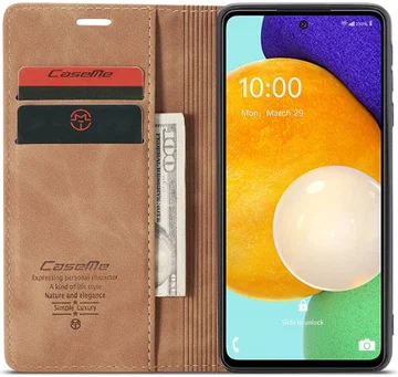 CaseMe 013 Samsung Galaxy A53 Hoesje Book Case met Pasjeshouder Bruin