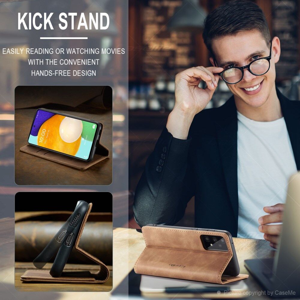 CaseMe 013 Samsung Galaxy A53 Hoesje Book Case met Pasjeshouder Bruin afbeelding 6