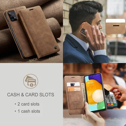CaseMe 013 Samsung Galaxy A53 Hoesje Book Case met Pasjeshouder Bruin afbeelding 8