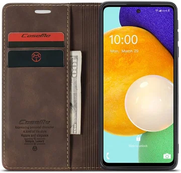 CaseMe 013 Samsung Galaxy A53 Hoesje Book Case met Pasjeshouder Coffee