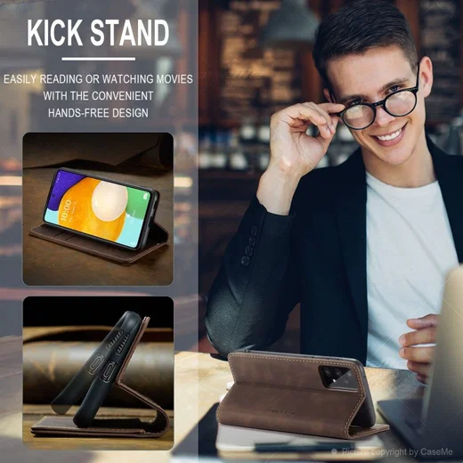 CaseMe 013 Samsung Galaxy A53 Hoesje Book Case met Pasjeshouder Coffee afbeelding 5